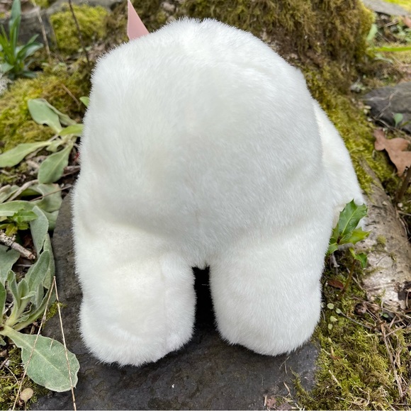 VTG 80s Soft White Teddy Bear by Eden - Picture 4 of 6